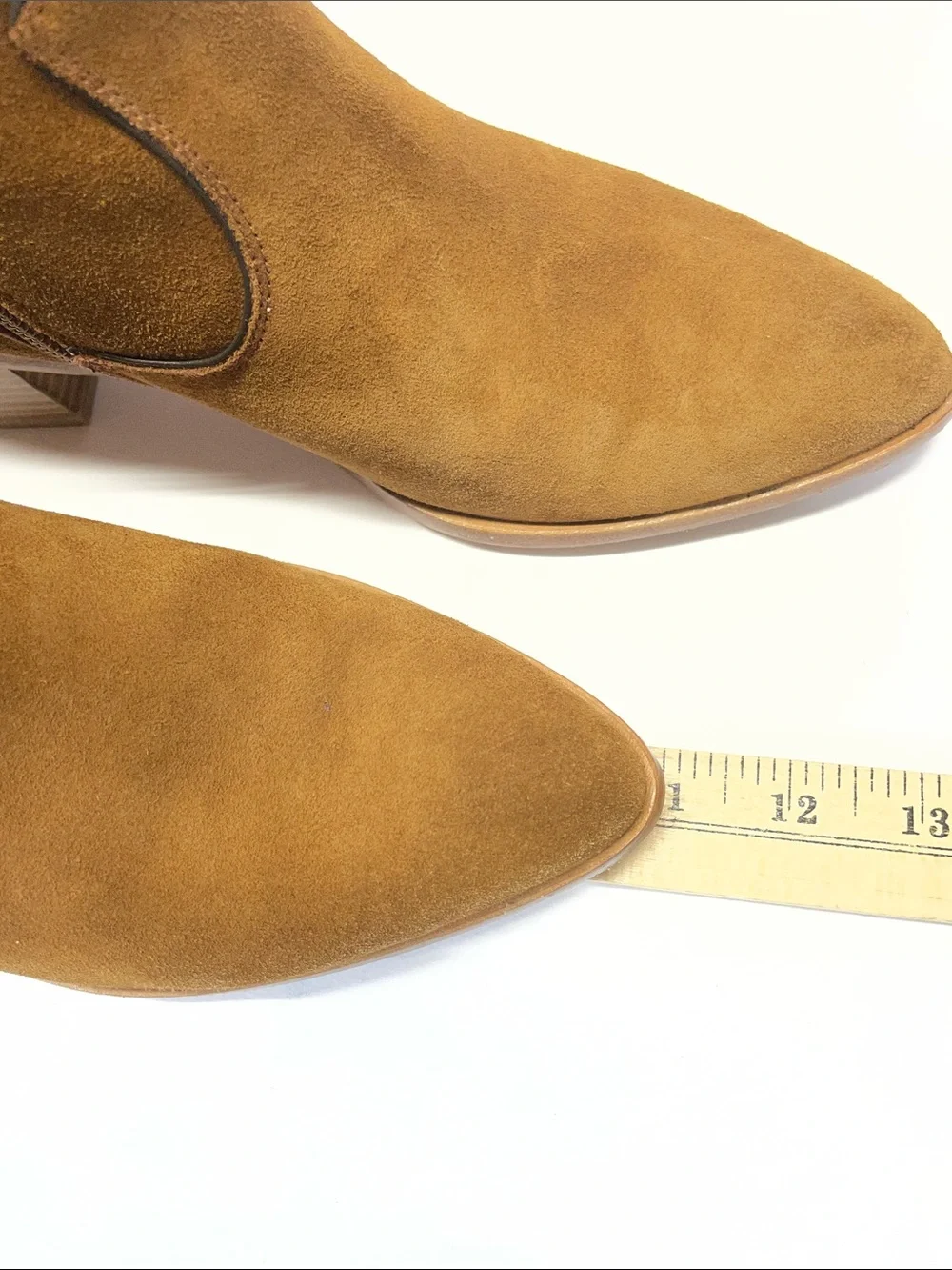 Veronica Beard Suede Ankle Booties in Cognac Brown